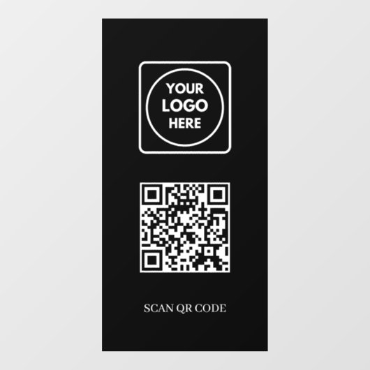 Aangepaste zwarte QR-code | Toegangscontrole-displ Raamsticker (Vel)