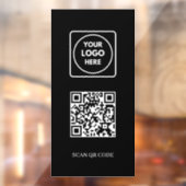 Aangepaste zwarte QR-code | Toegangscontrole-displ Raamsticker (Vel 2)