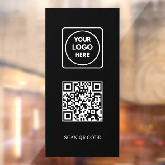 Aangepaste zwarte QR-code | Toegangscontrole-displ Raamsticker (Vel 2)