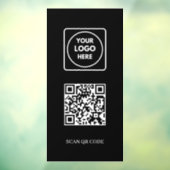 Aangepaste zwarte QR-code | Toegangscontrole-displ Raamsticker (Vel 3)