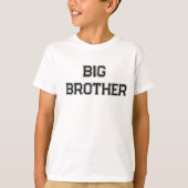 Aangepaste zwarte Retro Typografie Big Brother T-shirt (Voorkant)