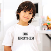 Aangepaste zwarte Retro Typografie Big Brother T-shirt