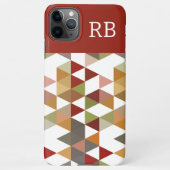 Aangepaste zwarte rode groene tapeveelhoek iPhone hoesje (Achterkant)