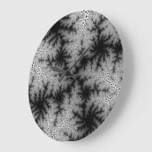 Aangepaste zwarte rokerspiegel Grote ronde wandklo Grote Klok (Hoek)