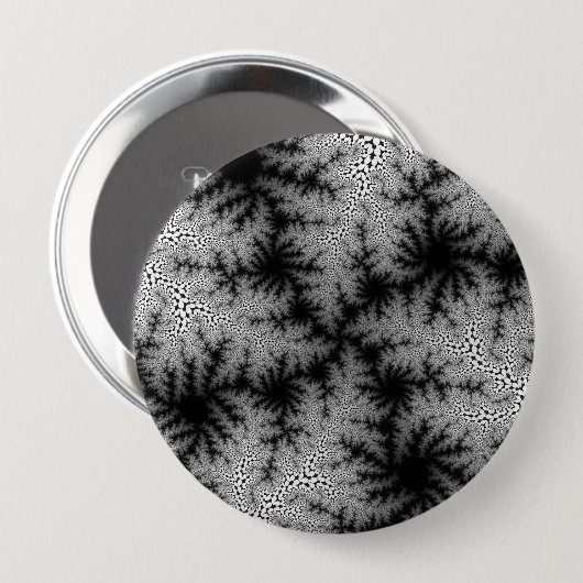 Aangepaste Zwarte Rook Spikkel Enorme Knop Ronde Button 4,0 Cm (Voorkant /achterkant)
