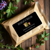 Aangepaste zwarte-sliblabels etiket