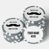 Aangepaste zwarte snor poker chip golfbal markers (Opstapeling)