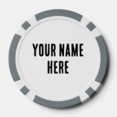 Aangepaste zwarte snor poker chip golfbal markers (Achterkant)