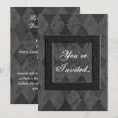 Aangepaste zwarte-speelstijluitnodigingen kaart (Voorkant / Achterkant)