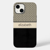 Aangepaste zwarte Stippen telefoontas Case-Mate iPhone Case (Achterkant)