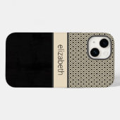 Aangepaste zwarte Stippen telefoontas Case-Mate iPhone Case (Achterkant (horizontaal))