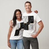 Aangepaste zwarte T-Shirt witcheque Marmer (Unisex)