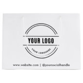 Aangepaste zwarte tas met bedrijfscapaciteit van 1 groot cadeauzakje (Voorkant)