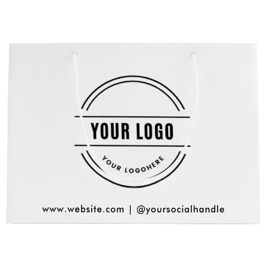 Aangepaste zwarte tas met bedrijfscapaciteit van 1 groot cadeauzakje (Voorkant)