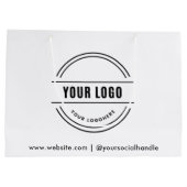 Aangepaste zwarte tas met bedrijfscapaciteit van 1 groot cadeauzakje (Achterkant)