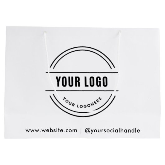 Aangepaste zwarte tas met bedrijfscapaciteit van 1 groot cadeauzakje (Achterkant)