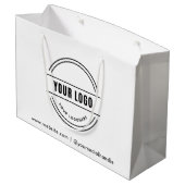 Aangepaste zwarte tas met bedrijfscapaciteit van 1 groot cadeauzakje (Achterkant Gekanteld)