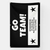 Aangepaste zwarte teambanner spandoek (Verticaal)