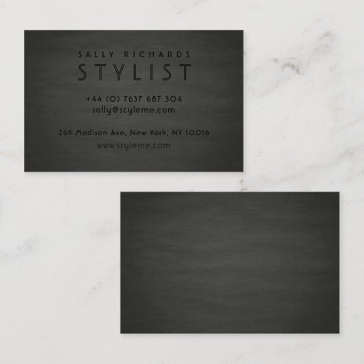 Aangepaste zwarte Visitekaartjes (Voorkant / Achterkant)