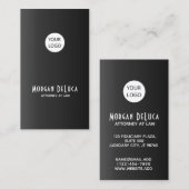 Aangepaste zwarte Visitekaartjes met een Logo-klas (Voorkant / Achterkant)