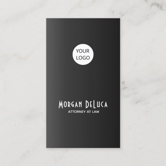 Aangepaste zwarte Visitekaartjes met een Logo-klas (Voorkant)