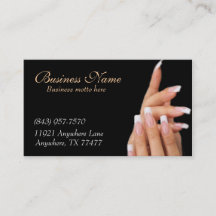 Aangepaste zwarte Visitekaartjes voor nagelzout