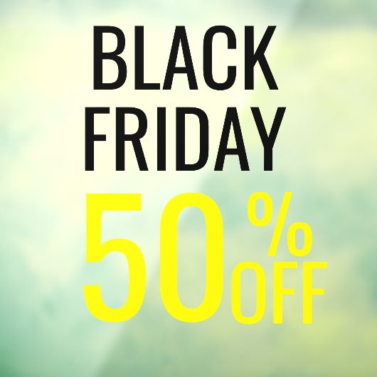 Aangepaste zwarte vrijdagwinkel Verkoop zakelijk e Raamsticker (Vel 3)