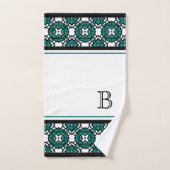 Aangepaste zwarte witte Blauwgroen groene oosterse Bad Handdoek (Handdoek)