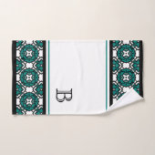 Aangepaste zwarte witte Blauwgroen groene oosterse Bad Handdoek (Handdoek)