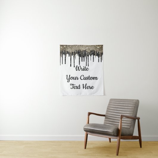 Aangepaste zwarte witte bruiloft Foto Booth Backdr Wandkleed (In situ)