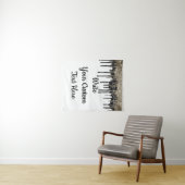 Aangepaste zwarte witte bruiloft Foto Booth Backdr Wandkleed (In Situ (horizontaal))