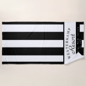 Aangepaste zwarte & witte handdoek (Voorkant)