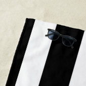 Aangepaste zwarte & witte handdoek (In situ)