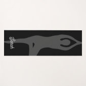 Aangepaste zwarte yogamat met boompose silhouet (Voorkant (horizontaal))