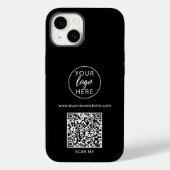 Aangepaste zwarte zakelijke QR-code Case-Mate iPhone Case (Achterkant)