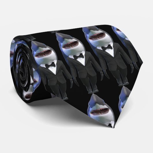 Aangepaste zwarte zonnebril voor haaienvinnen stropdas (Opgerold)