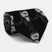 Aangepaste zwarte zonnebril voor haaienvinnen stropdas (Opgerold)