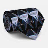 Aangepaste zwarte zonnebril voor haaienvinnen stropdas (Opgerold)