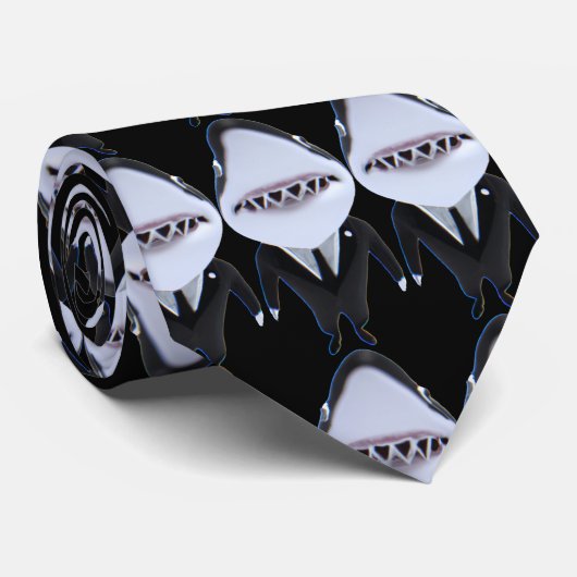 Aangepaste zwarte zonnebril voor haaienvinnen stropdas (Opgerold)