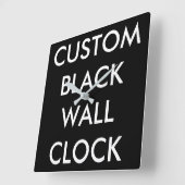 Aangepaste ZWARTE ZWART-klok voor grote vierkante  Vierkante Klok (Hoek)