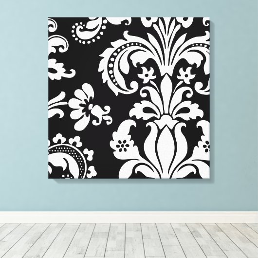 Aangepaste zwartwitscherm canvas afdruk (Insitu (Houten vloer))