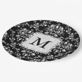 Aangepaste zwartwitscherm papieren bordje (Gekanteld)