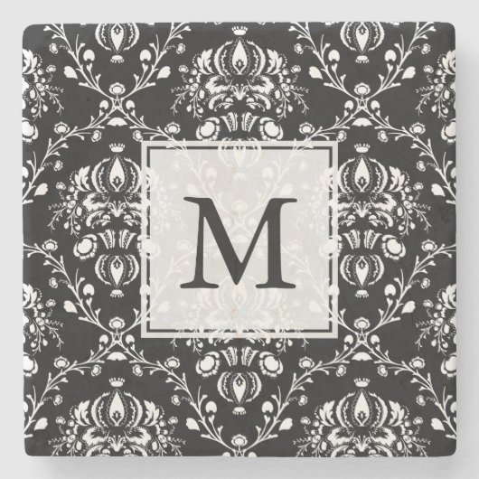 Aangepaste zwartwitscherm stenen onderzetter (Voorkant)