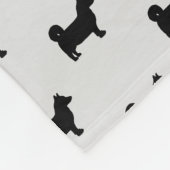 Aangepaste Zweedse Vallhund hond silhouet Fleece Deken (Hoek)