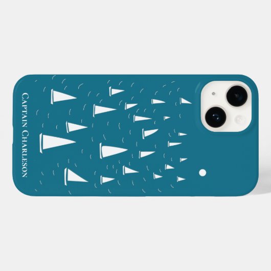 Aangepaste zweefboot Nautical Case-Mate iPhone Case (Achterkant (horizontaal))