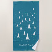 Aangepaste zweefboot Nautical Strandlaken (Voorkant)