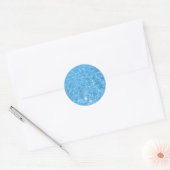 Aangepaste Zwembad Blauw Water Trendy Blank Ronde Sticker (Envelop)