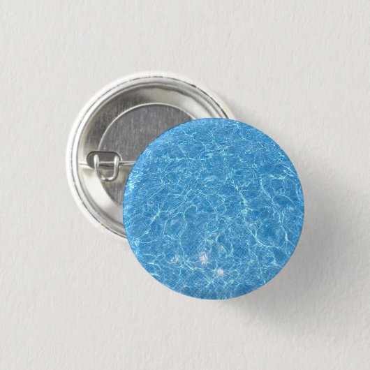 Aangepaste zwembad Blauwe waterblanco Sjabloon Ronde Button 3,2 Cm (Voorkant /achterkant)