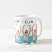 Aangepaste zwemmers Aquatic Club Koffiemok (Voorkant rechts)