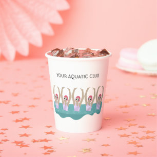 Aangepaste zwemmers Aquatic Club  Papieren Bekers